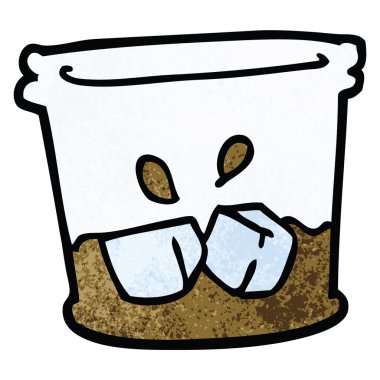 çizgi film doodle bardak içecek