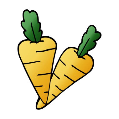 çizgi film doodle organik havuç