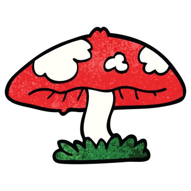 düz renk illüstrasyon mantar 