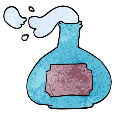 çizgi film doodle iksir şişesi