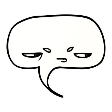 karikatür konuşma balonu yüzle doodle