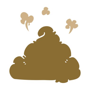 çizgi film doodle kaka, vektör çizim