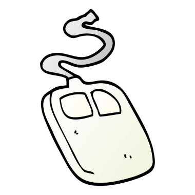 Doodle eski bilgisayar fare çizgi film