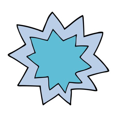 çizgi film doodle patlama alev