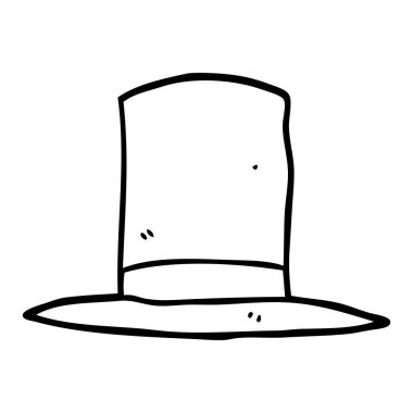 çizim karikatür silindir şapka