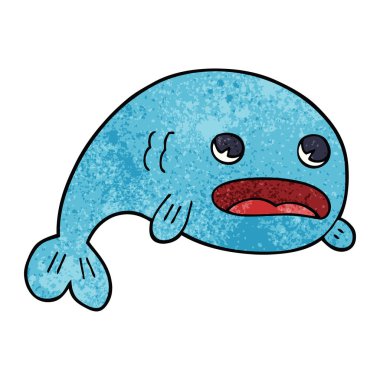 çizgi film doodle bir balık