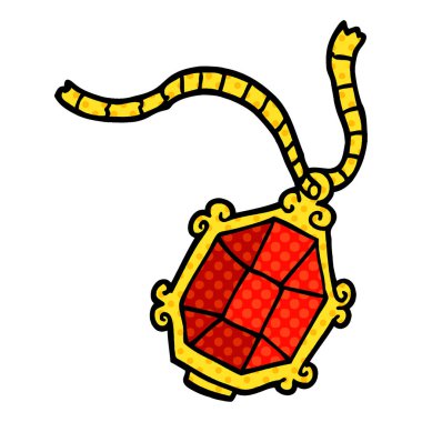 çizgi film doodle yakut kolye