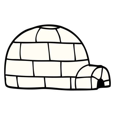 çizgi film doodle buz Igloo
