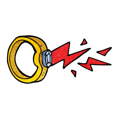 çizgi film doodle sihirli yüzük