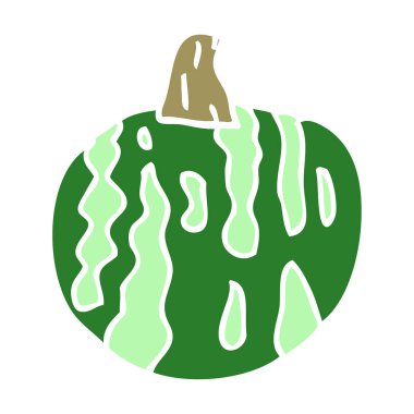 çizgi film doodle kavun, vektör çizim