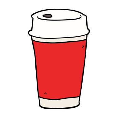 çizgi film doodle kahve almak