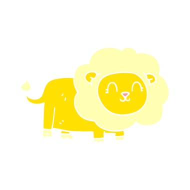 çizgi film doodle mutlu aslan