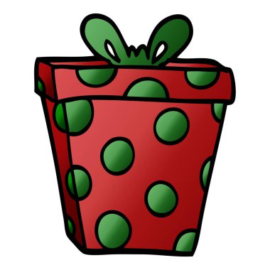 çizgi film doodle hediye mevcut sarılmış