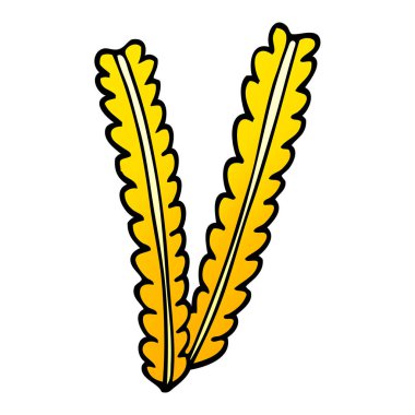 çizgi film buğday ipliklerini doodle