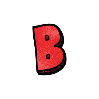 çizgi film doodle mektup b