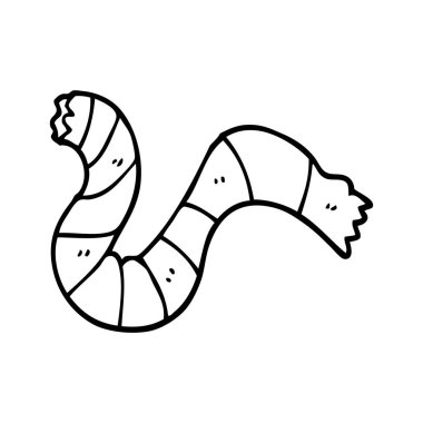 çizim karikatür çizgili eşarp