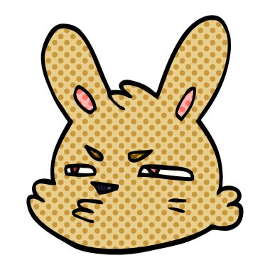 çizgi film doodle huysuz tavşan