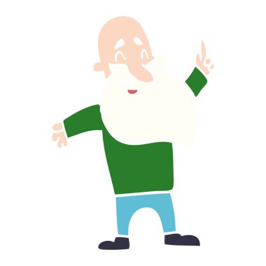 çizgi film doodle sakallı adam