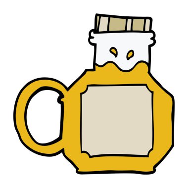 Beyaz arka plan üzerinde izole karikatür doodle tatlım