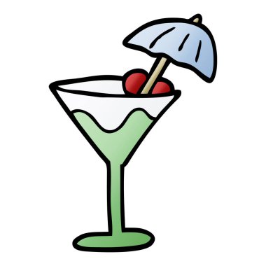 karikatür doodle kokteyl, vektör