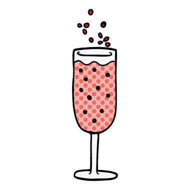 çizgi film doodle flüt gül