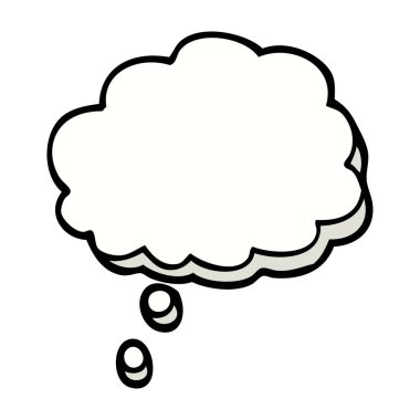 çizilmiş doodle tarzı çizgi film zihin kabarcık el