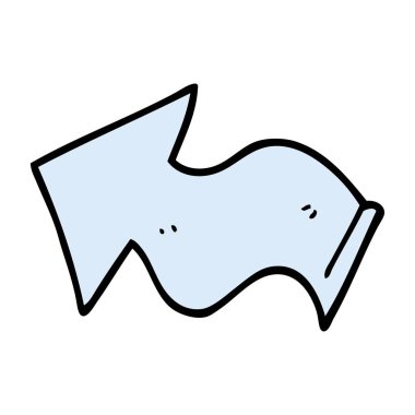 çizgi film doodle işaret eden ok