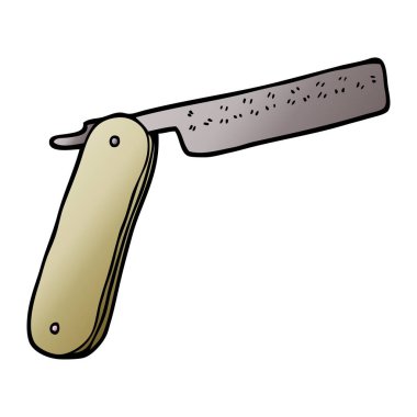 çizgi film doodle kesme boğaz ustura