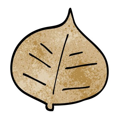 çizgi film doodle yaprak, vektör çizim