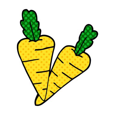 çizgi film doodle organik havuç