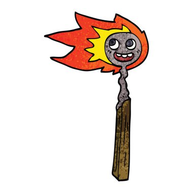 çizgi film doodle yanmış maç