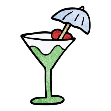 karikatür doodle kokteyl, vektör