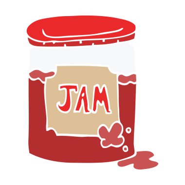 çizgi film doodle reçel pot