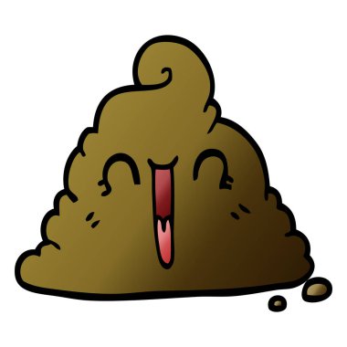 çizgi film doodle kaka, vektör çizim