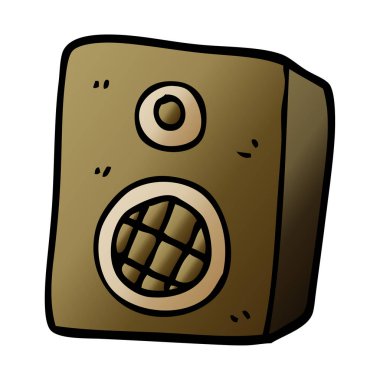 çizgi film doodle müzik hoparlör