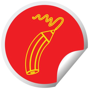 bir satırı dairesel peeling etiket karakalem