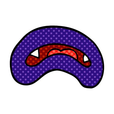 çizgi film doodle vampir ağız