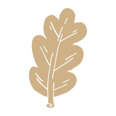 çizgi film doodle yaprak, vektör çizim