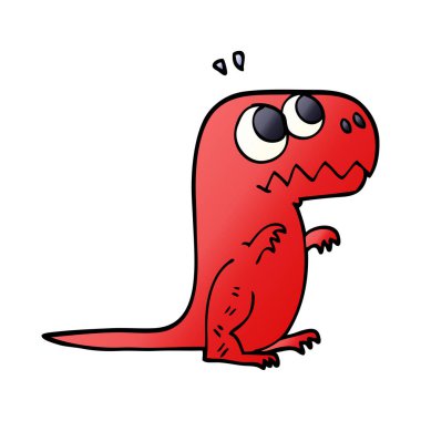 çizgi film doodle kükreyen t rex