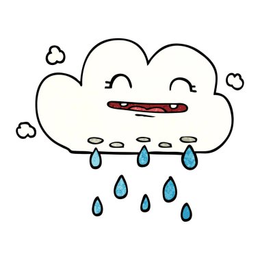 çizgi film doodle yağmur bulutu