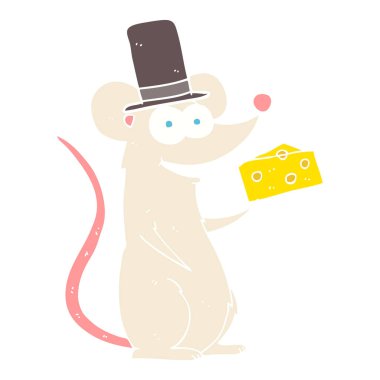 fare peyniri ile düz renkli çizimi