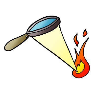 çizgi film doodle büyütme cam