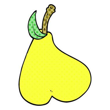 bir armut karikatür doodle