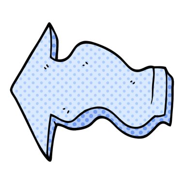 çizgi film doodle işaret eden ok