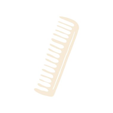 düz renk tarzı çizgi film tarak