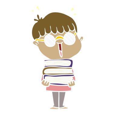 düz renk stil çizgi film erkek muhteşem kitaplar