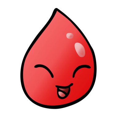 çizgi film doodle kan damlası
