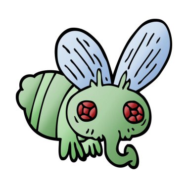 bir sineğin karikatür doodle