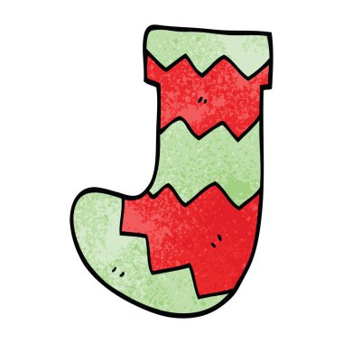 çizgi film doodle Noel çorap