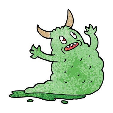 çizgi film doodle iblis, vektör çizim